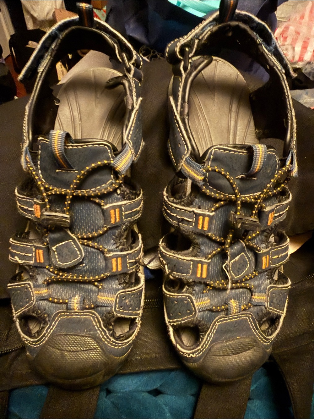 Navy Blue Closed-Toe Hiking Sandals Boys